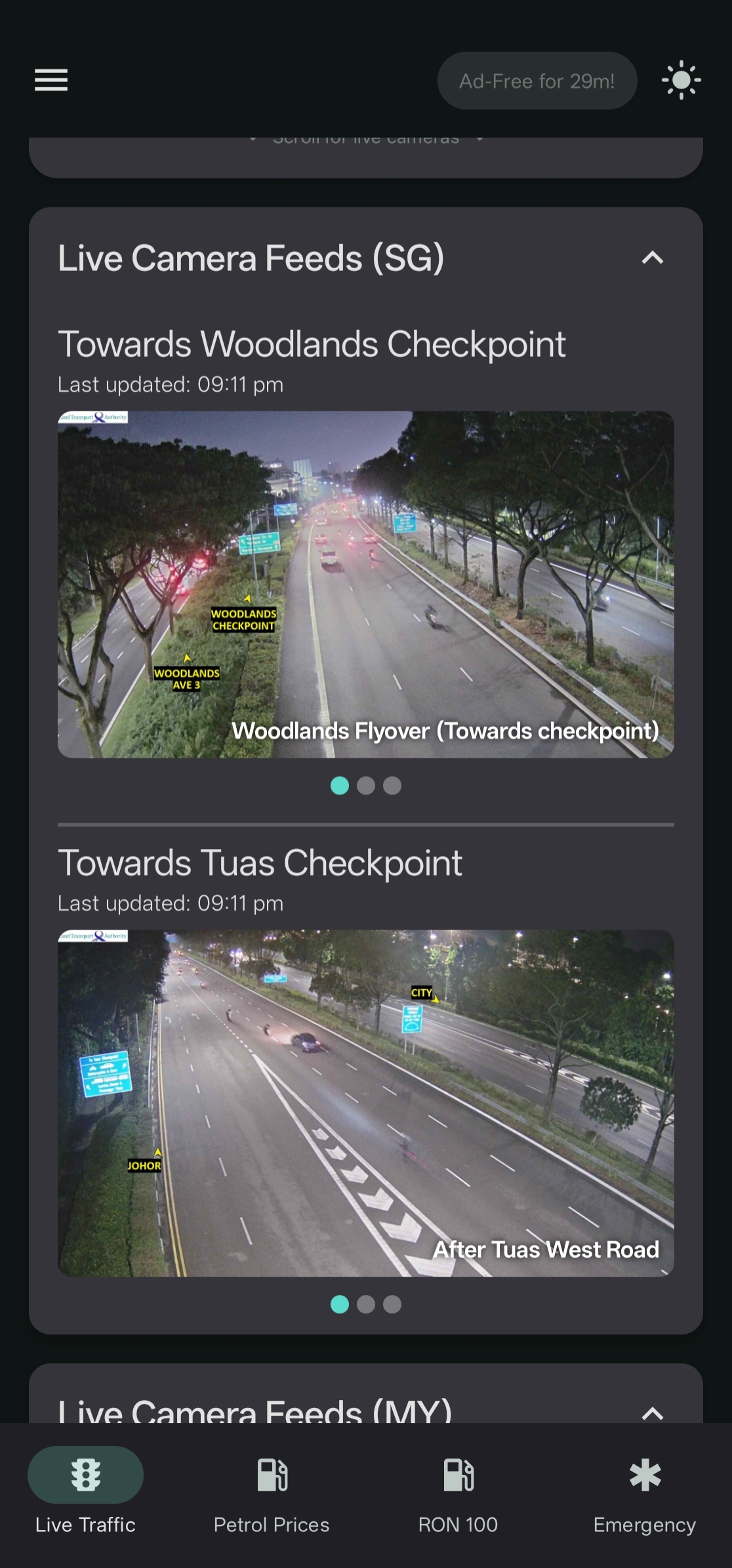Checkpoint cameras
